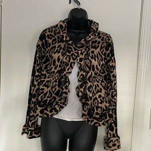 CHEETAH Ruffled BOLERO